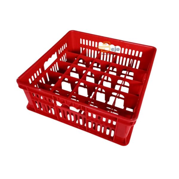 Krat Gelas Merah Gold Plast - Image 2