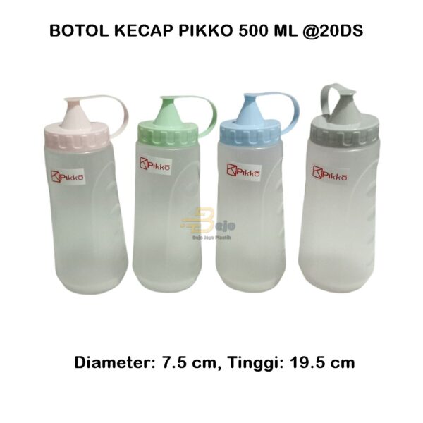 BOTOL KECAP 500 ml pikko all colors bjp