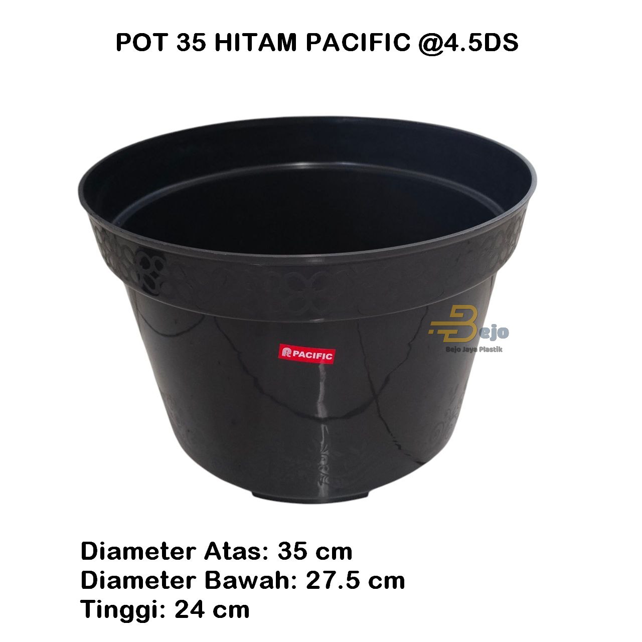 Pot Bunga 35 Hitam Pacific