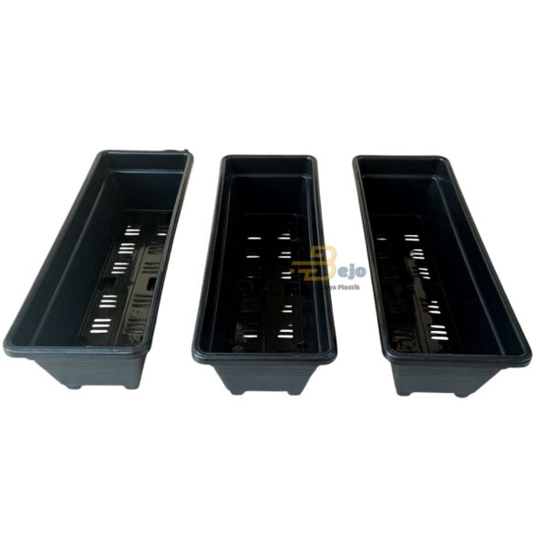 Pot Segi Panjang S Hitam Galaxy Plast (Per Lusin) - Image 3