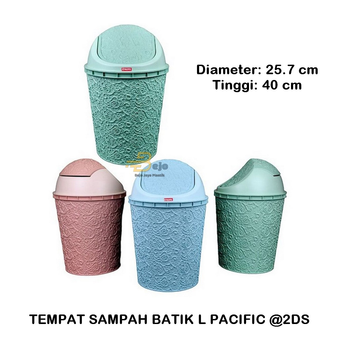tempat sampah batik l 15 liter pacific