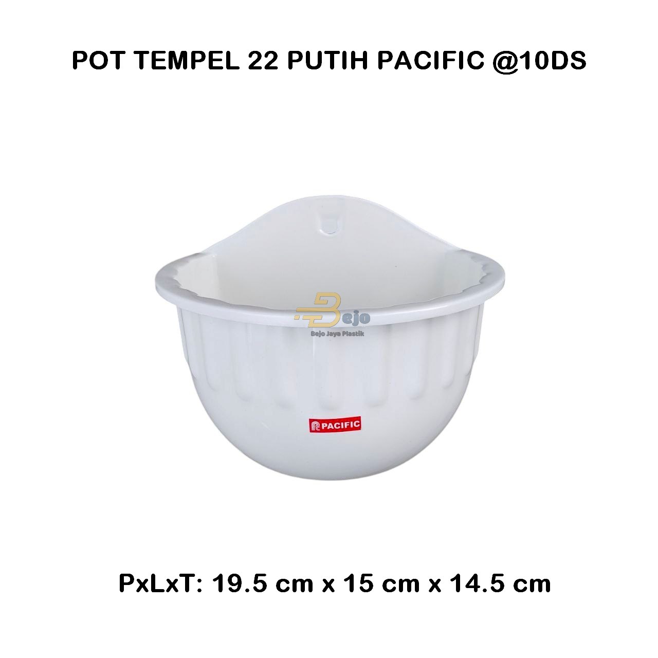POT TEMPEL 22 PUTIH PACIFIC bejo jaya plastik