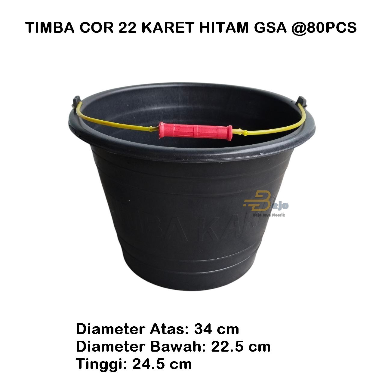 timba cor 22 karet hitam gsa bejo jaya plastik