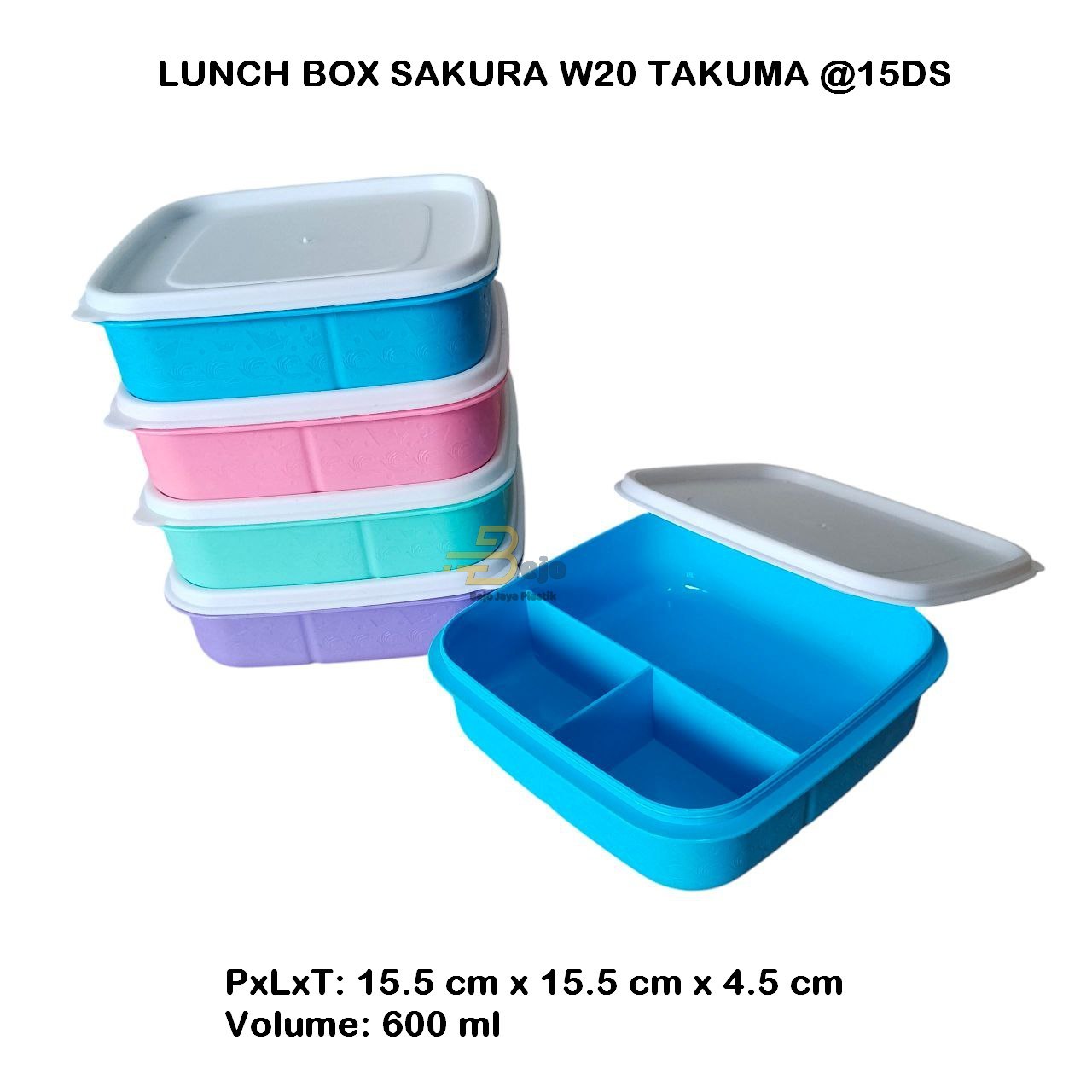 LUNCH BOX SAKURA 600 ML TAKUMA BEJOJAYAPLASTIK