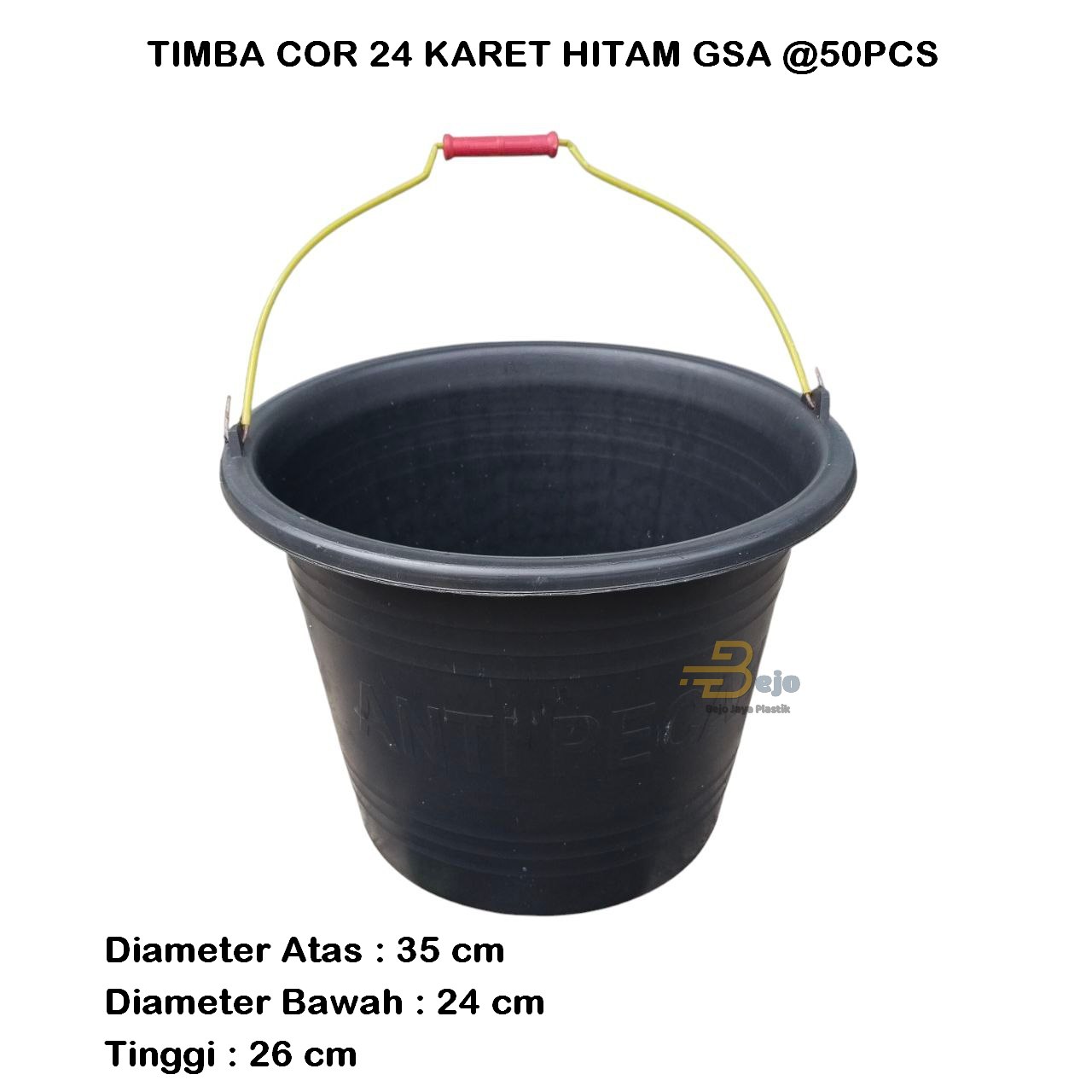 TIMBA COR 24 KARET HITAM GSA BEJO JAYA PLASTIK