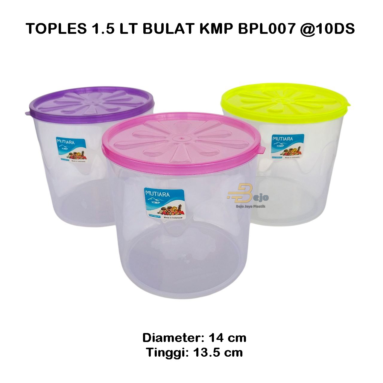 TOPLES 1.5 LITER BULAT KMP BEJOJAYAPLASTIK