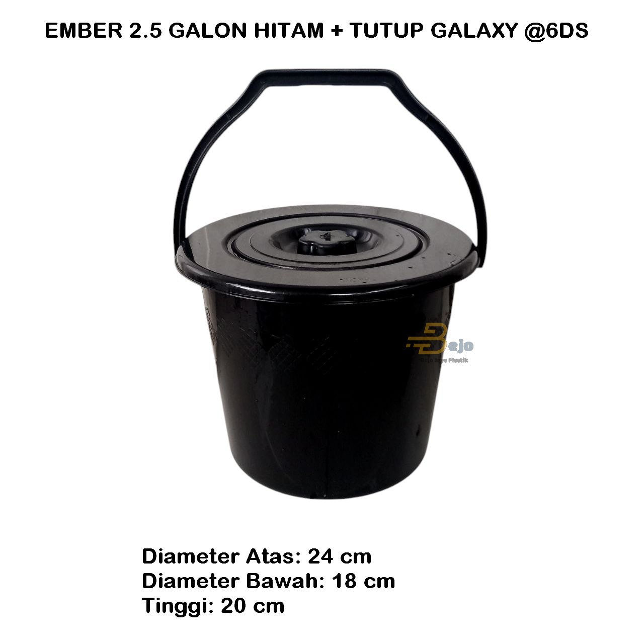 ember 2.5 galon hitam galaxy plast bejo jaya plastik