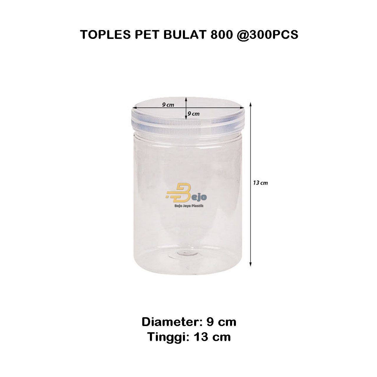 toples pet bulat 800 bejo jaya plastik