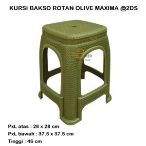 Kursi Bakso Rotan Olive Maxima BEJOJAYAPLASTIK