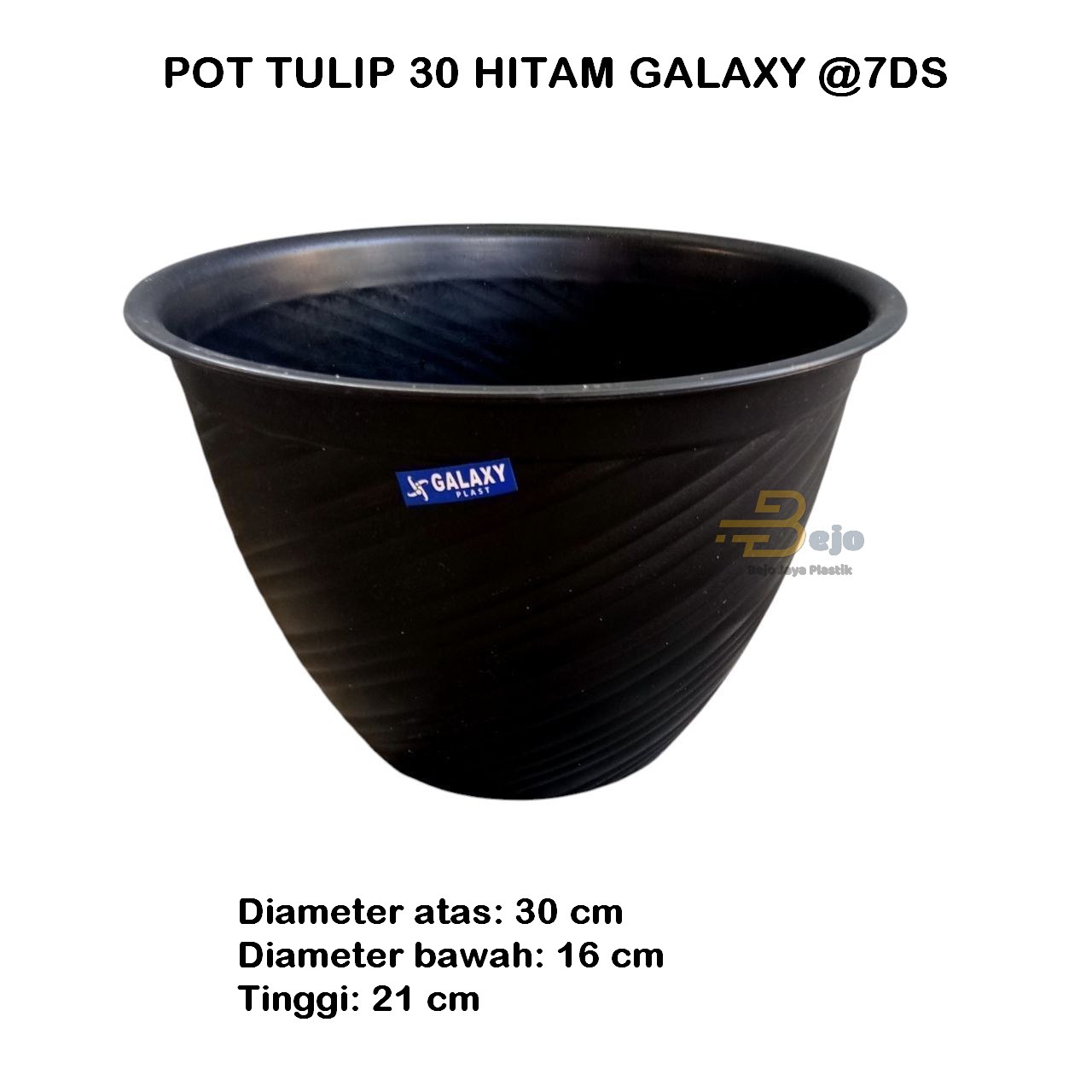 pot tulip 30 hitam GALAXY Bejo Jaya Plastik