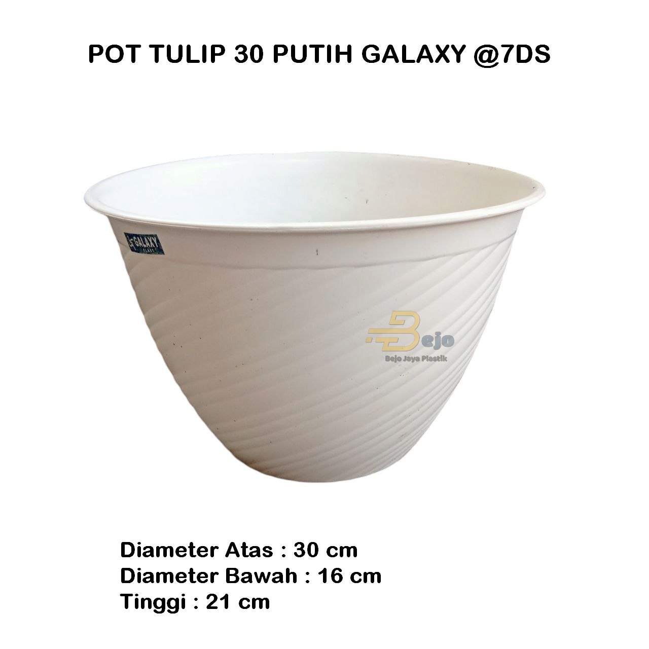 pot tulip 30 putih GALAXY BejoJayaPlastik