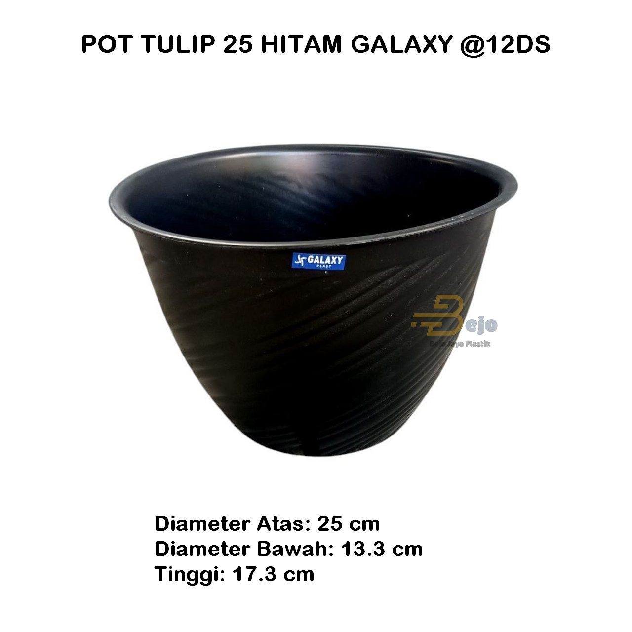 POT TULIP 25 HITAM bejo jaya plastik