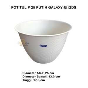 POT TULIP 25 PUTIH galaxyplast Bejo Jaya Plastik